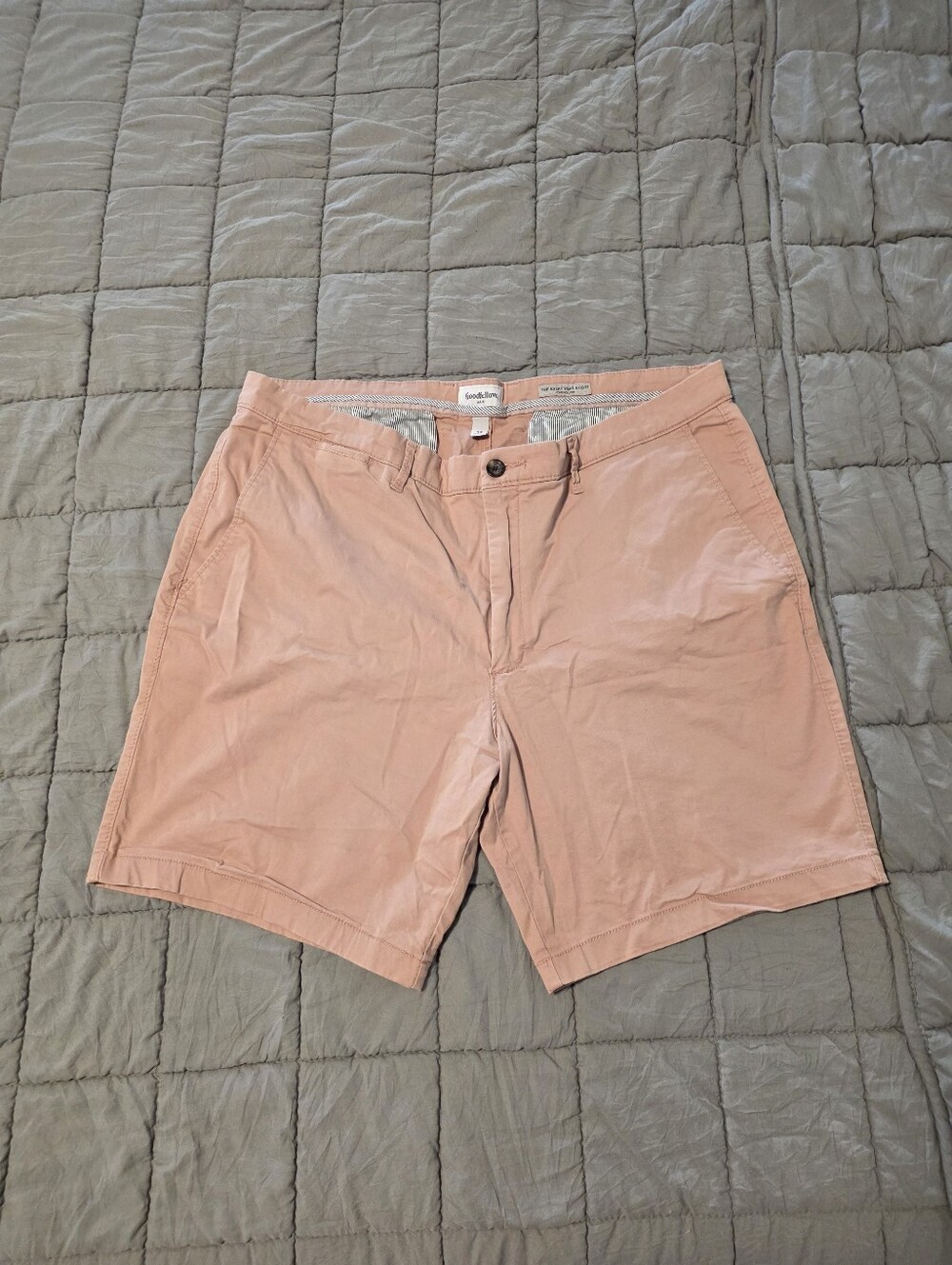 Goodfellow & Co Pink Flat-Front Chino Shorts